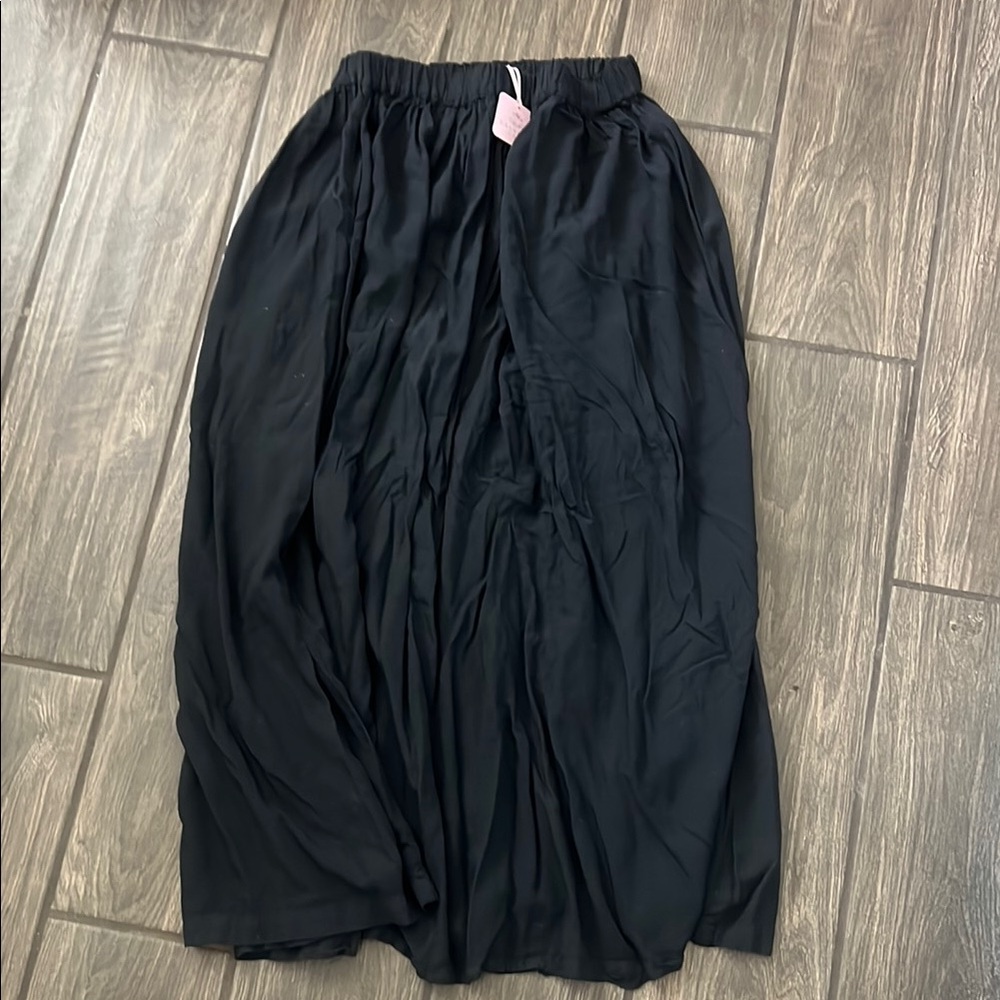 CP Shades Black A-Line Maxi Skirt